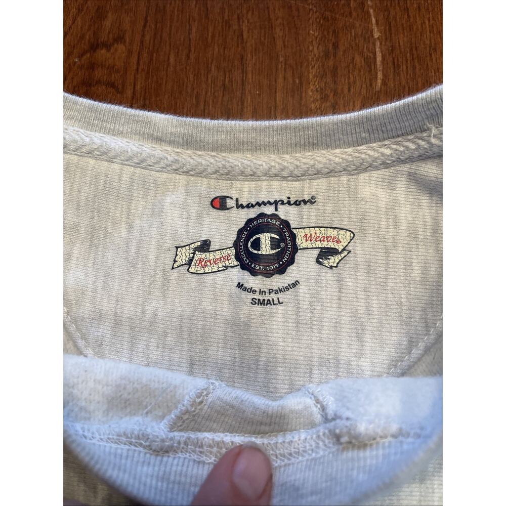 Champion Reverse Weave Sweatshirt Kansas Pullover Small Gray - Picture 3 of 5